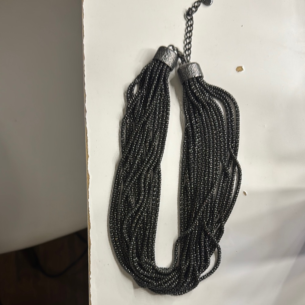 Chic Black Beaded Necklace